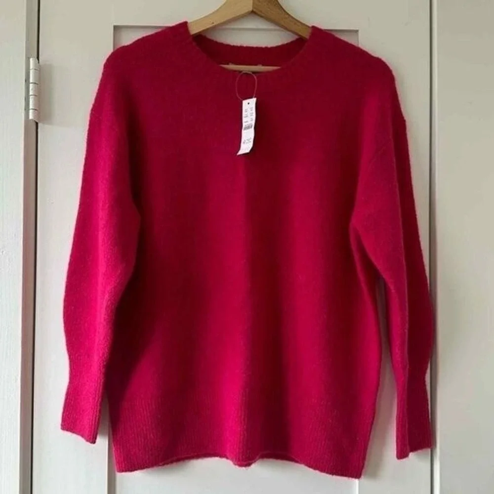 J.Crew crewneck sweater pink Merino Wool Blend Alpaca‎ BM202 Pullover Knit
